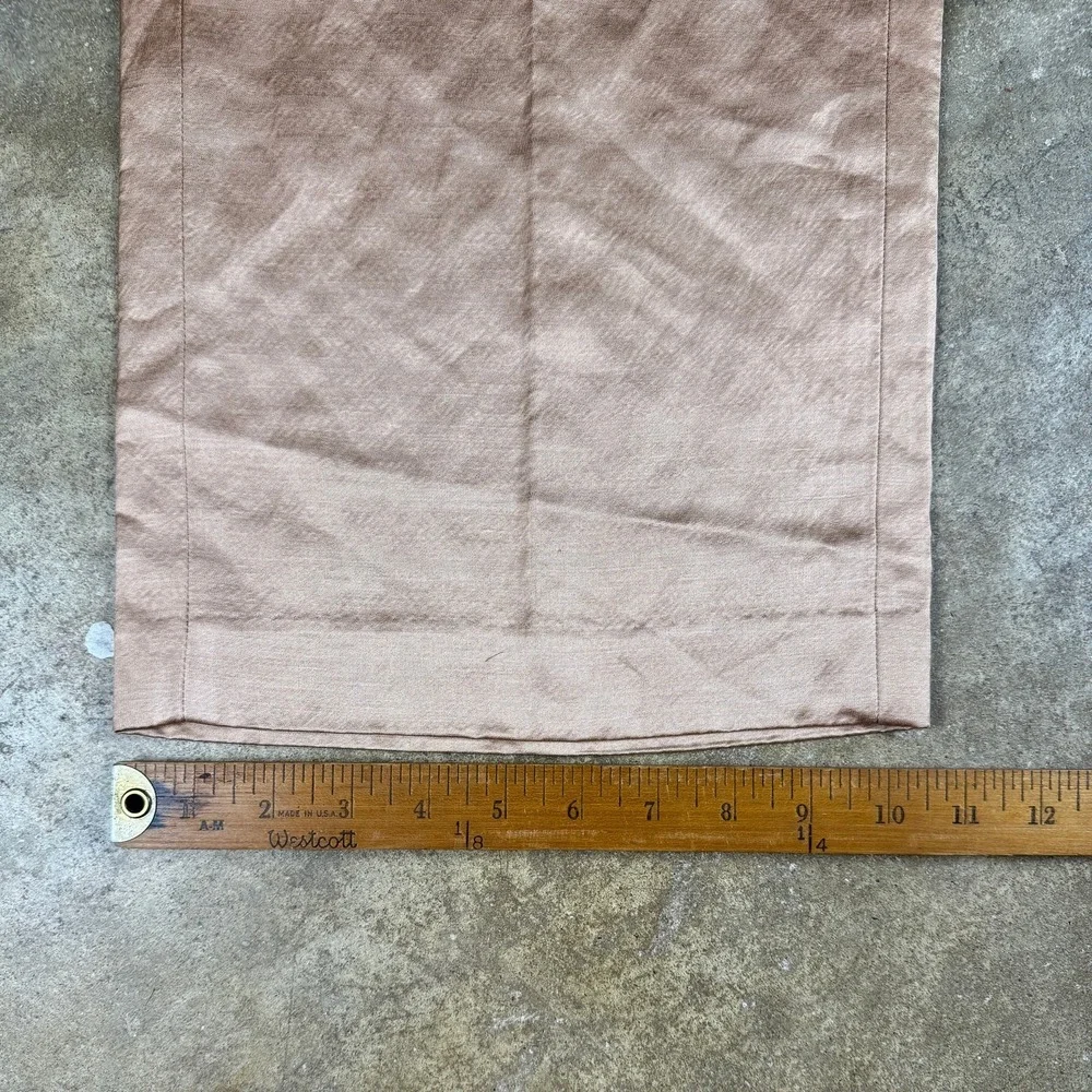 Banana Republic Brigitte‎ Wide Leg Satin Pant Women's 2 Casita Pink Linen Blend